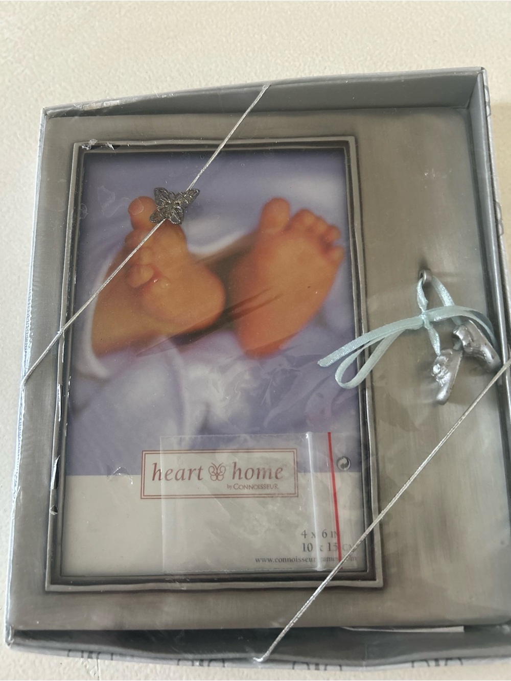 Heart & Home Silver Baby Photo Frame by Connoisseur - Silver, still in package.